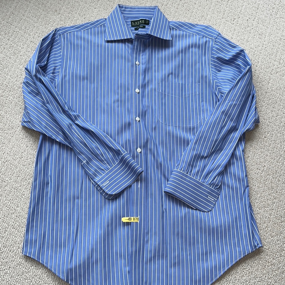 Lauren Non-Iron Striped Dress Button Down Shirt ⭐️